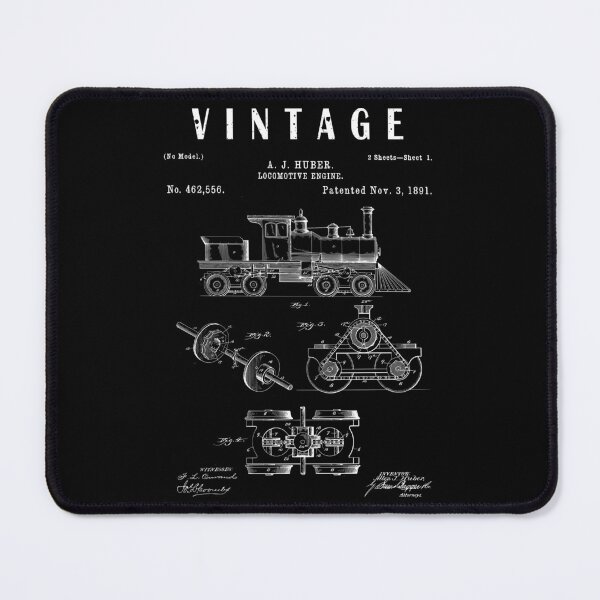 Item preview, Train Locomotive Patent - Vintage Steam Train Art - Steam Train Blueprint Drawing Print designed and sold by ismdesigner.