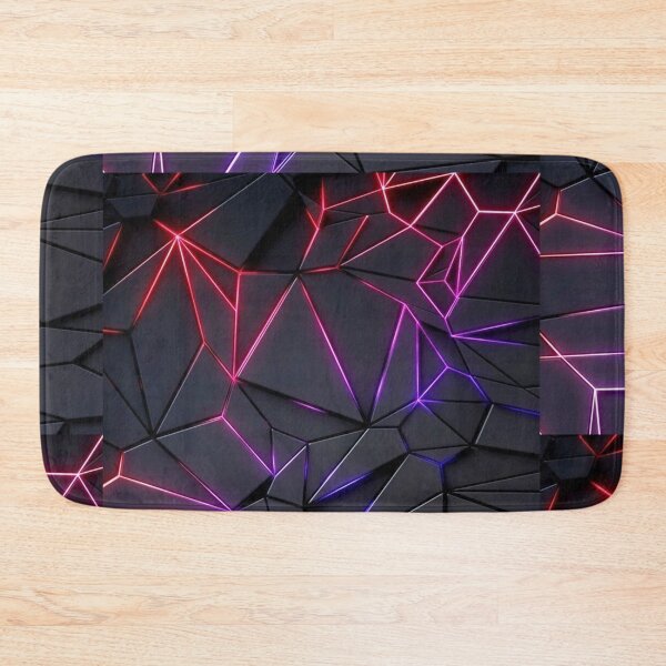 Item preview,  id66-Neon shine, three-dimensional, crystal and broken glass, geometric pattern, leon light design, Gray tones, Color Leon lights, broken particle design designed and sold by bcbutika.