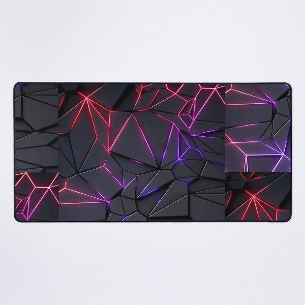 Item preview,  id66-Neon shine, three-dimensional, crystal and broken glass, geometric pattern, leon light design, Gray tones, Color Leon lights, broken particle design designed and sold by bcbutika.