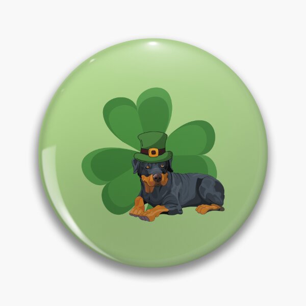 Item preview, Rottie Dog with Shamrock and Saint Patrick's Day Theme designed and sold by SeasonalDogs.