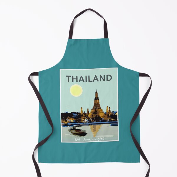 Item preview, THAILAND : Vintage Bangkok Wat Arun Temple of Dawn Print designed and sold by posterbobs.