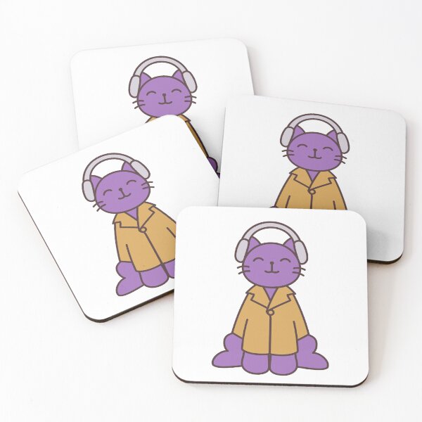 Item preview, Cat Wearing Headphones designed and sold by medben.