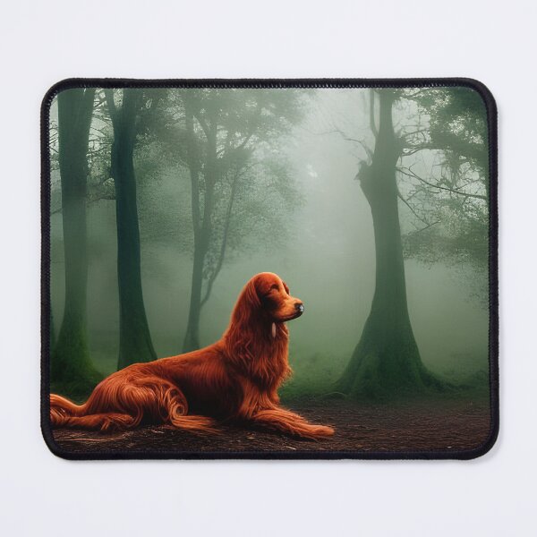 Item preview, Irish Red Setter in haunted forest. Irish Red setter mamma. Irish Red Setter mummy designed and sold by Doggymadness.