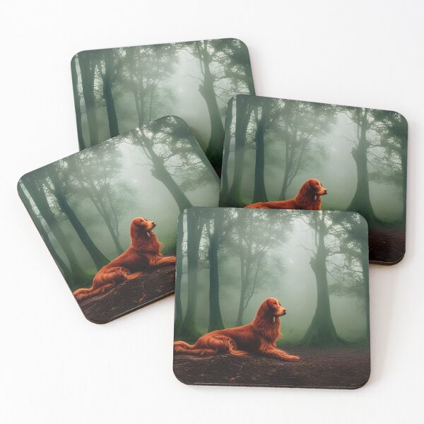 Item preview, Irish Red Setter in haunted forest.  Irish Red setter mamma. Irish Red Setter mummy designed and sold by Doggymadness.