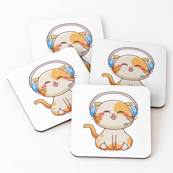 Item preview, Copy of Cat Wearing Headphones, funny cat designed and sold by medben.