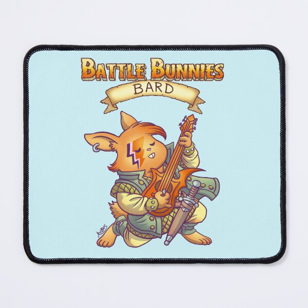 Artikelvorschau, Battle Bunnies Bard mit Logo entworfen und verkauft von Rubus.