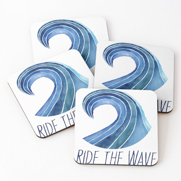 Item preview, Ride the wave with text designed and sold by JenPolegattoArt.