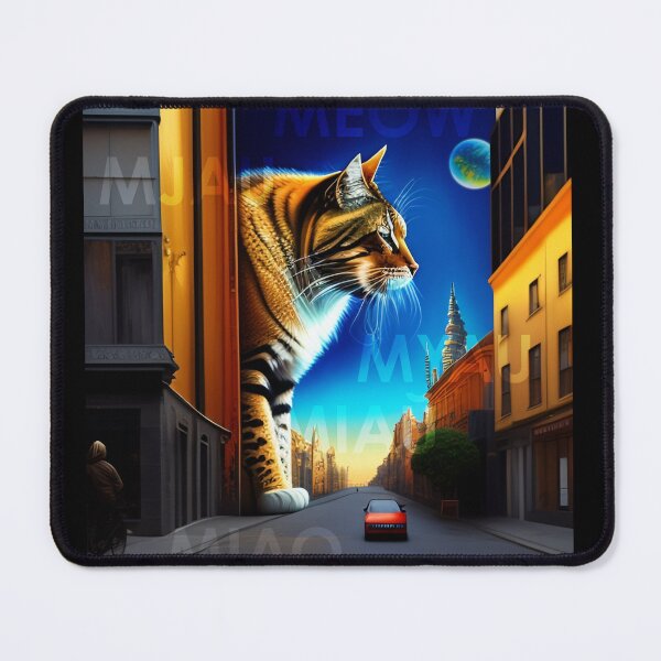 Item preview, Giant Meow Cat, Strolling City Street, Saying 'Meow' - in 4 Languages designed and sold by markmm9.