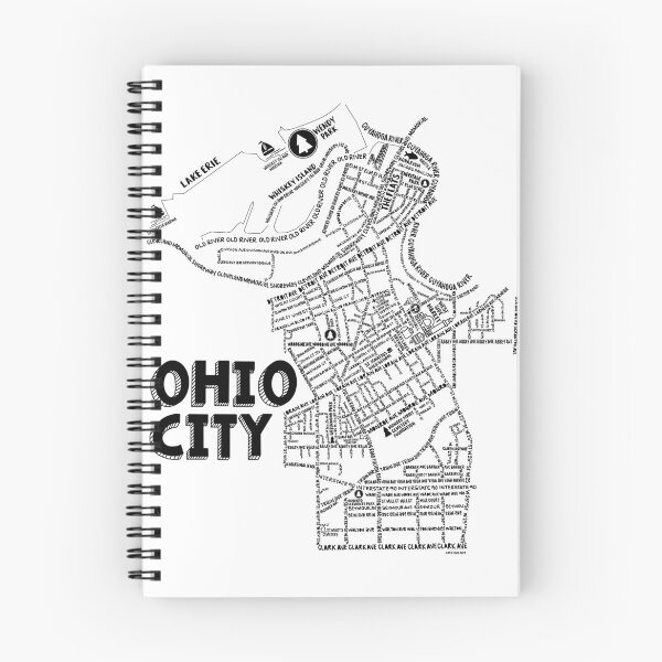 Item preview, Ohio City Map  designed and sold by fiberandgloss.