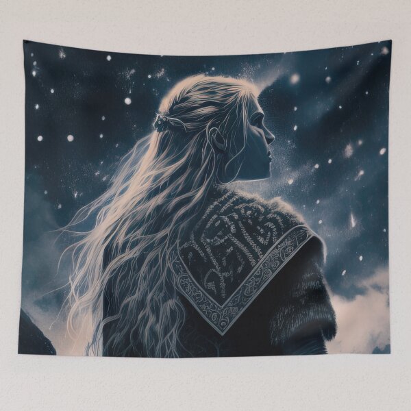 Item preview, Viking queen watching night sky at Kattegat designed and sold by RK - Shop.