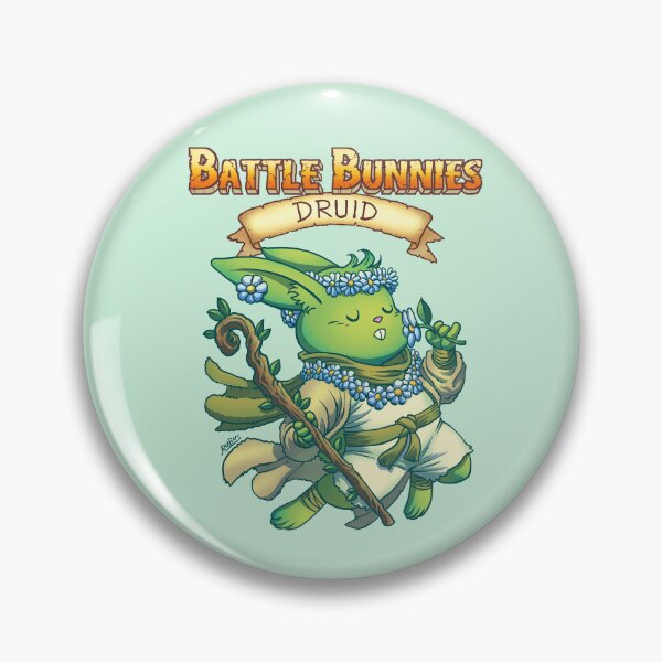 Artikelvorschau, Battle Bunnies Druide mit Logo entworfen und verkauft von Rubus.