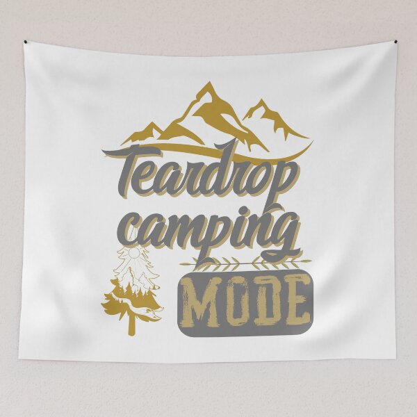 Item preview, teardrop camping mode, forest river sun inside tree pine designed and sold by movie-popcorn.