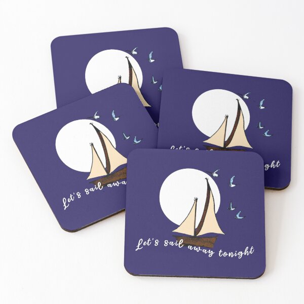Item preview, Boat Sailing Away in the Night Sky designed and sold by hunnyworks-.