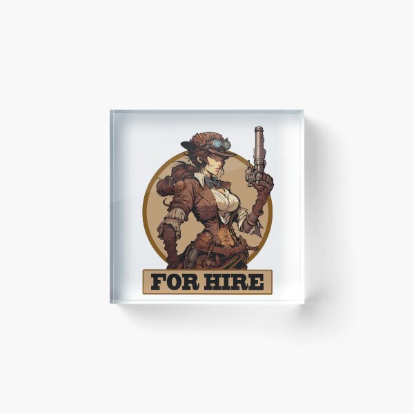 Item preview, For Hire - Woman Steampunk Headhunter designed and sold by SinMagellan.