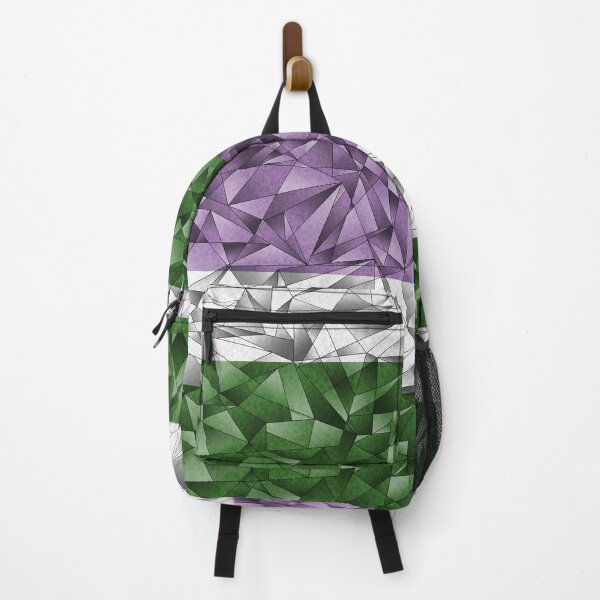 Item preview, Abstract Fractal Triangles Genderqueer Pride Flag Pattern designed and sold by LiveLoudGraphic.