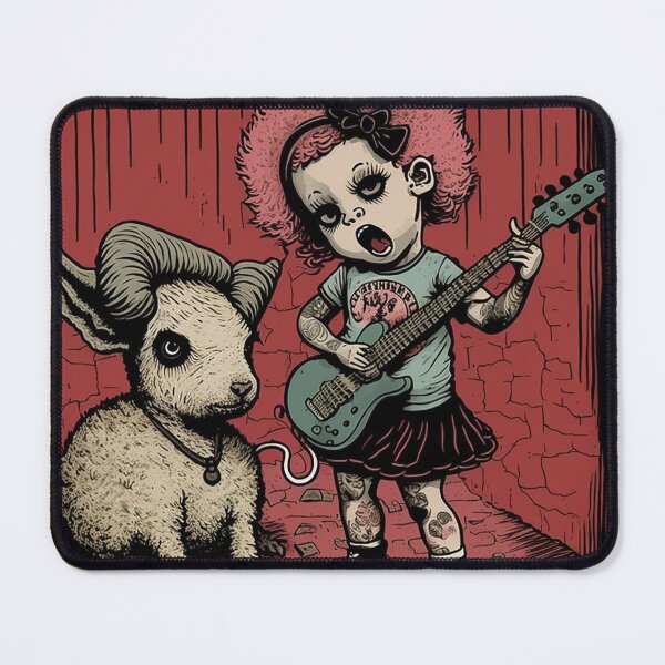 Item preview, Punk Rock Mary with her Little Lamb Wall Art Design designed and sold by BySpinny.