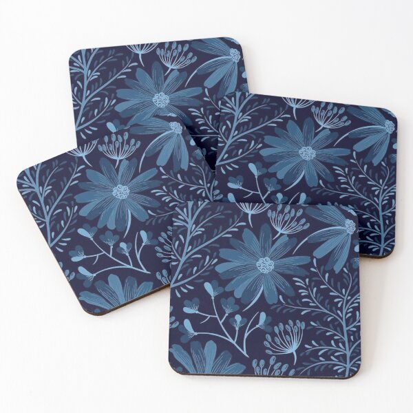 Item preview, Blue Floral Print designed and sold by ZedColors.