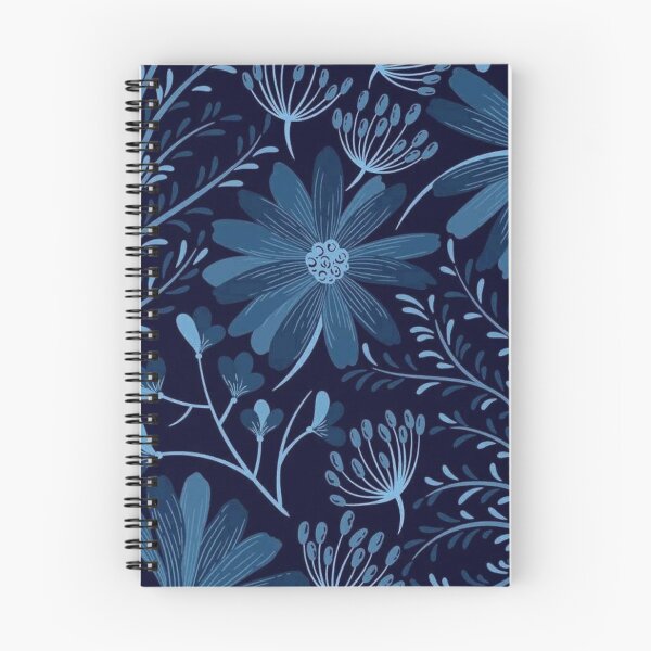 Item preview, Blue Floral Print designed and sold by ZedColors.