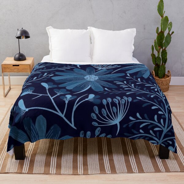 Item preview, Blue Floral Print designed and sold by ZedColors.