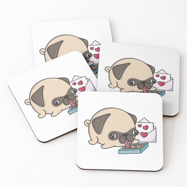 Item preview, Pug writing love letter designed and sold by VisAIon.