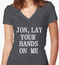 Lay your hands on me Women's Fitted V-Neck T-Shirt