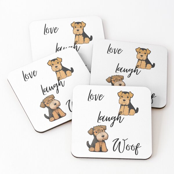 Item preview, Airedale Terrier - Love, Laugh, Woof designed and sold by imftrading.