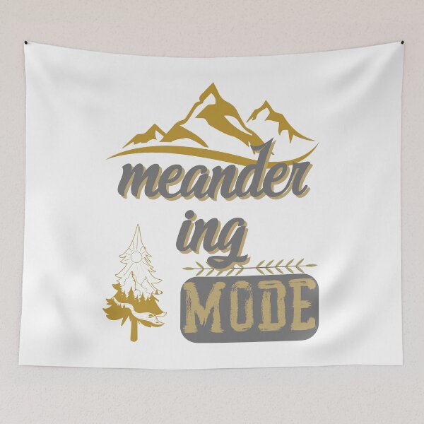 Item preview, meander ing mode, forest river sun inside tree pine designed and sold by movie-popcorn.
