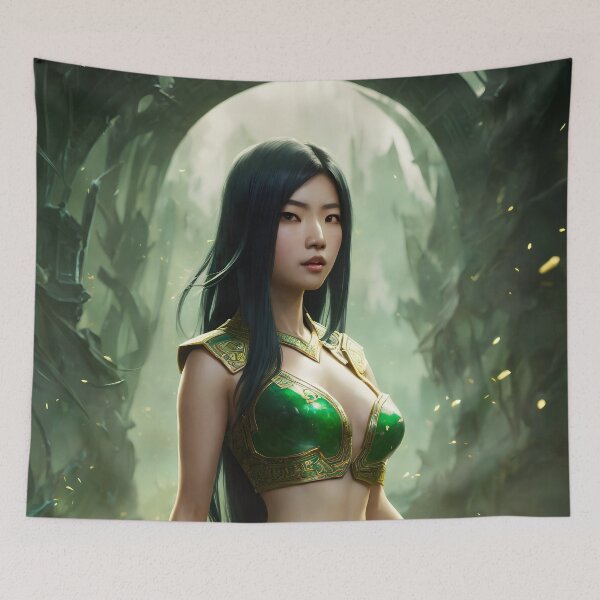 Item preview, Asian female fantasy art, AI generated designed and sold by Midnight-Hour.
