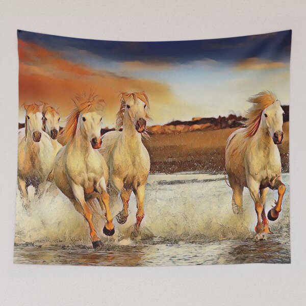 Item preview, White horses running wild designed and sold by Midnight-Hour.