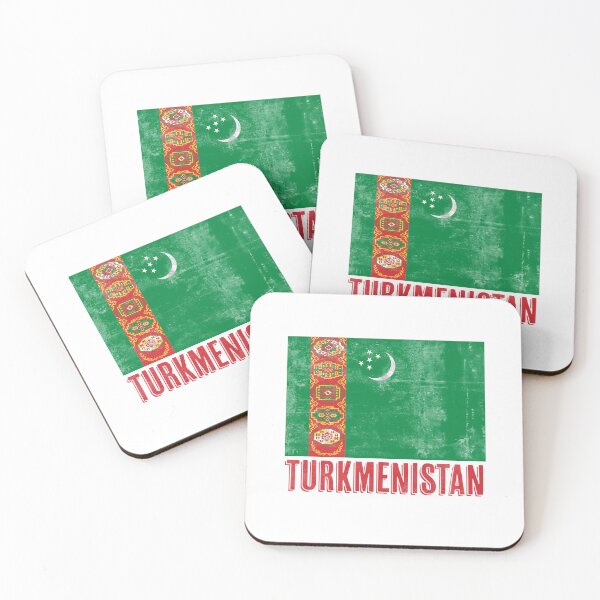 Item preview, Flag of Turkmenistan "Grunge" look. designed and sold by KTSubz Faith & Fun Designs.