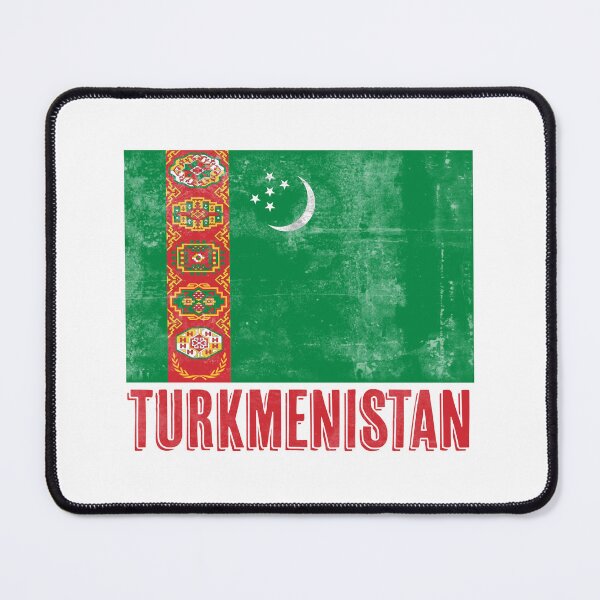 Item preview, Flag of Turkmenistan "Grunge" look. designed and sold by KTSubz Faith & Fun Designs.