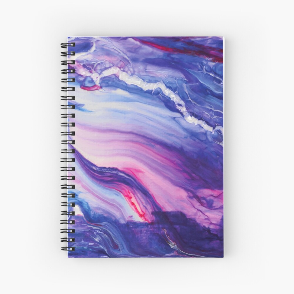 Tranquil Swirls Hybrid Painting Spiral Notebook