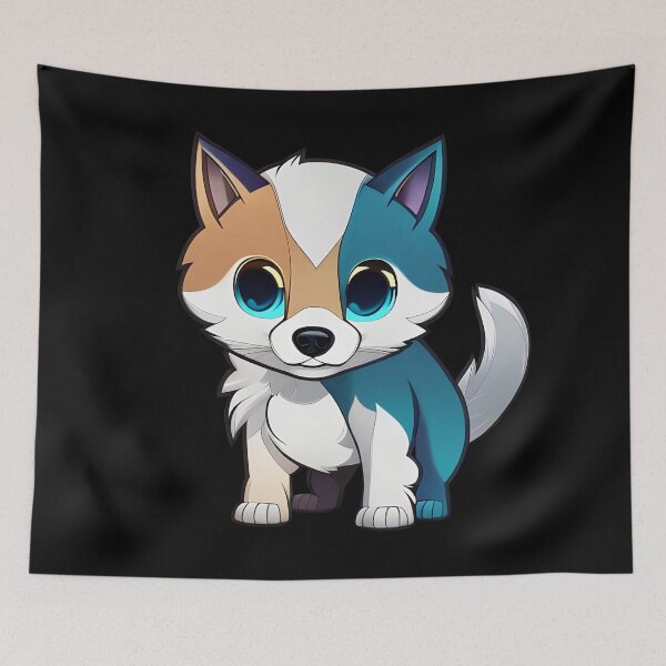 Item preview, Cute husky, cartoon drawing, Ai Generated Art  designed and sold by ACC .