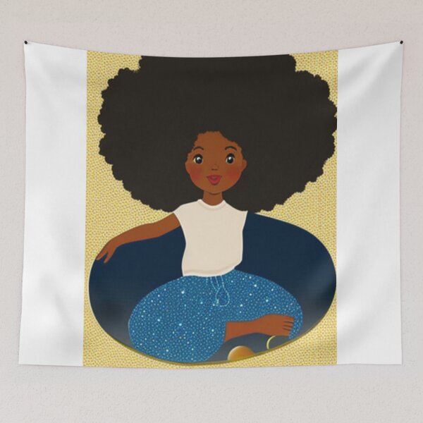 Item preview, LITTLE BLACK GIRL IN SPACE designed and sold by RetroPlaceee.