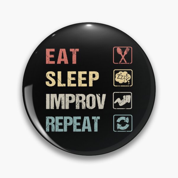 Item preview, Funny eat sleep improv repeat retro vintage  designed and sold by esbaysbai.
