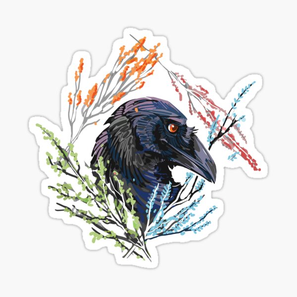 Flower magpie Sticker