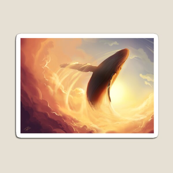 Sunset whale Magnet