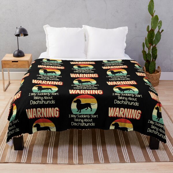 Item preview, Retro Warning I May Suddenly Start Talking About Dachshunds designed and sold by Zurickdesigns.