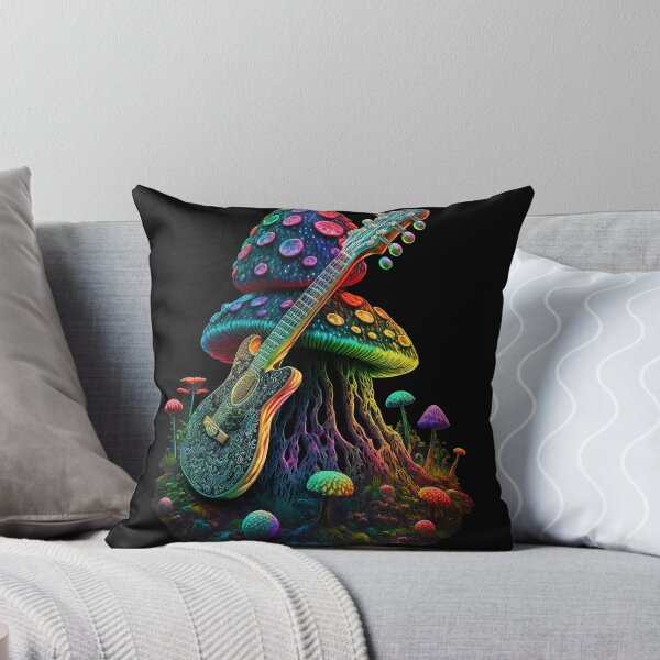 Item preview, Mushroom Playing Guitar Psychedelic Trippy Sticker or T Shirt designed and sold by BySpinny.