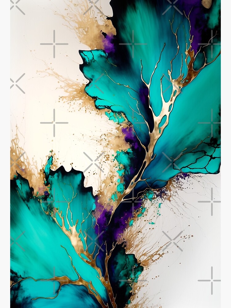 Stormy Wine Hues - Abstract Alcohol Ink Art Poster for Sale by