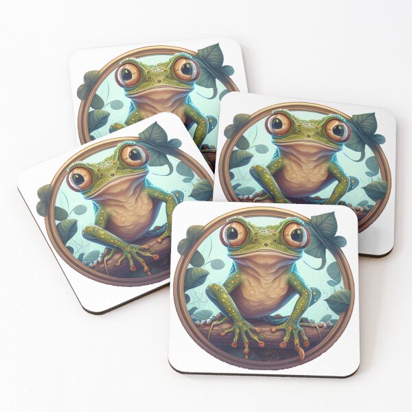 Item preview, Frog, round sticker designed and sold by WilbDigital.