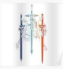 Kirito and Asuna form Sword Art Online Poster