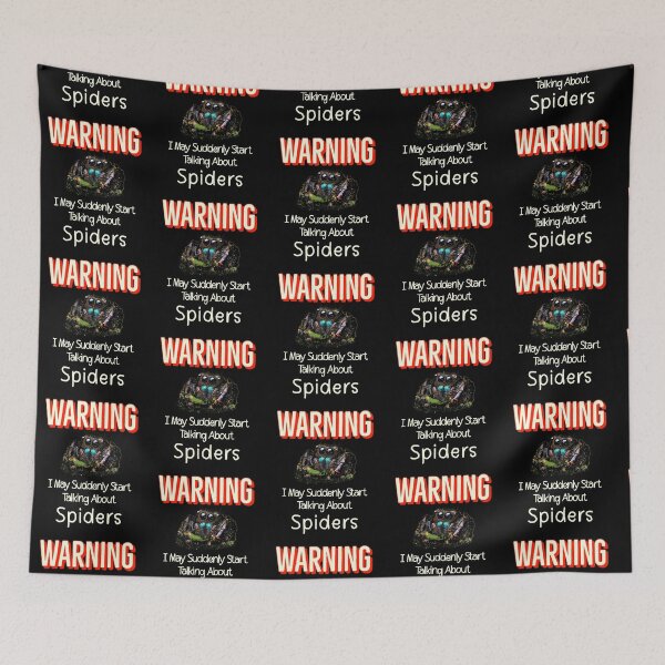 Item preview, Retro Warning I May Suddenly Start Talking About Spiders designed and sold by Zurickdesigns.