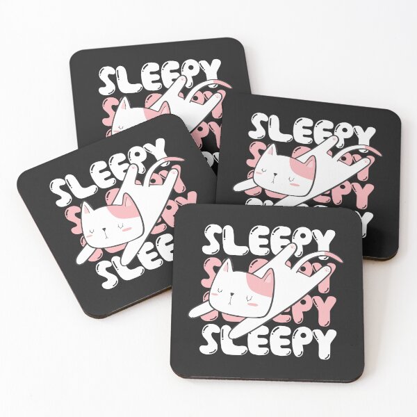 Item preview, Cute Funny Cat Feeling Sleepy designed and sold by VIKING  PROJECT.