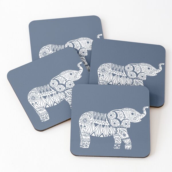 Item preview, Dark Blue Elephant Pattern designed and sold by LexieRJ.