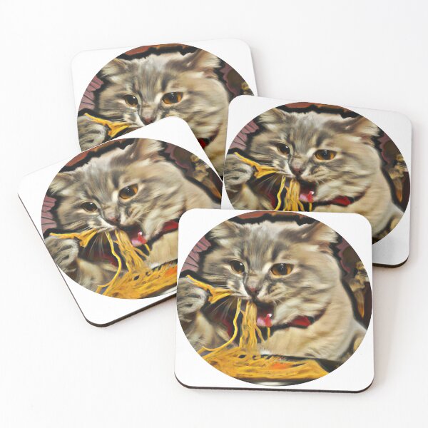 Item preview, Cat Eating Spaghetti  designed and sold by rejebolla.