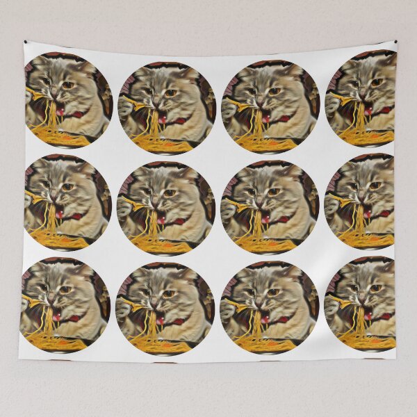Item preview, Cat Eating Spaghetti  designed and sold by rejebolla.