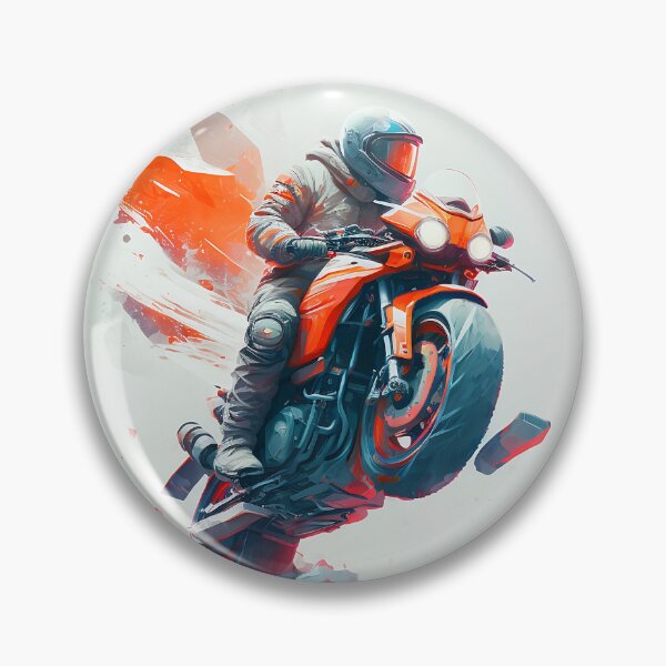 Item preview, Rider On Motorcycle Stylish Portrait  designed and sold by ByDigitalDream.