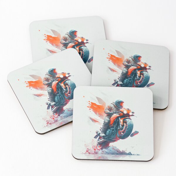 Item preview, Rider On Motorcycle Stylish Portrait  designed and sold by ByDigitalDream.