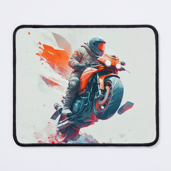 Item preview, Rider On Motorcycle Stylish Portrait  designed and sold by ByDigitalDream.